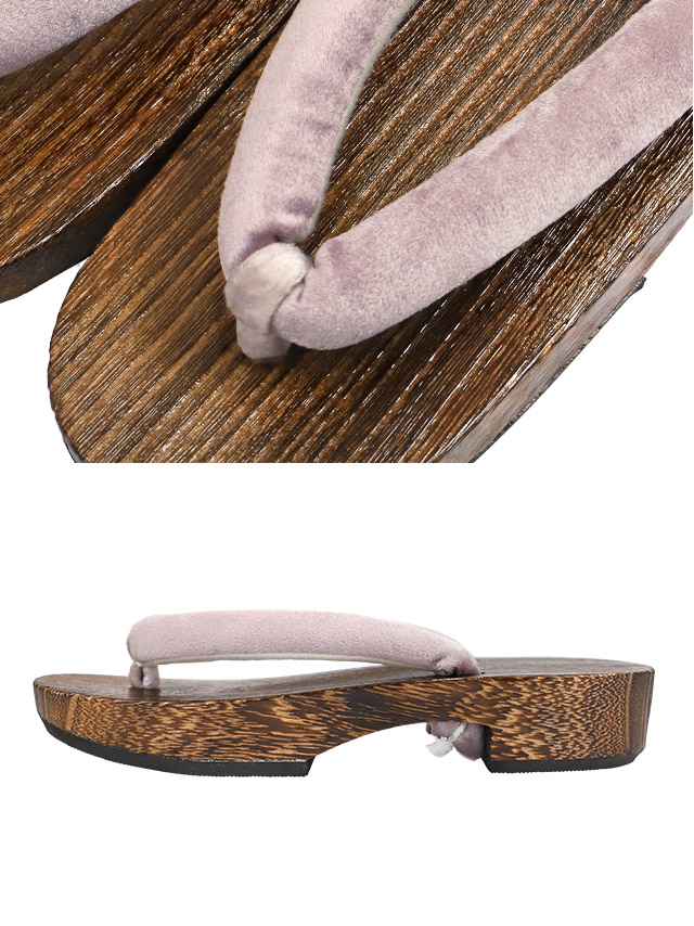 ベロア ニュアンスカラー 焼き下駄 単品