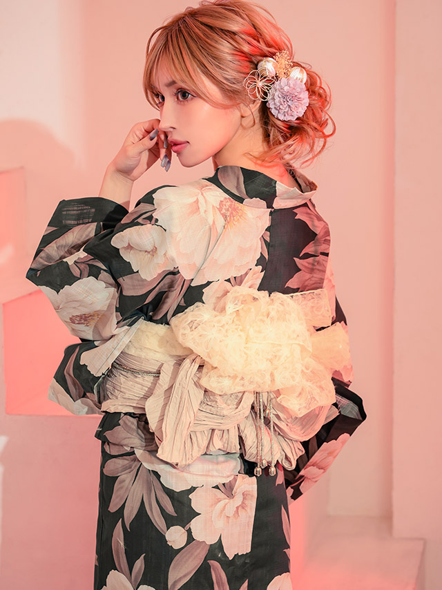 プリーツ シフォン 飾り兵児帯