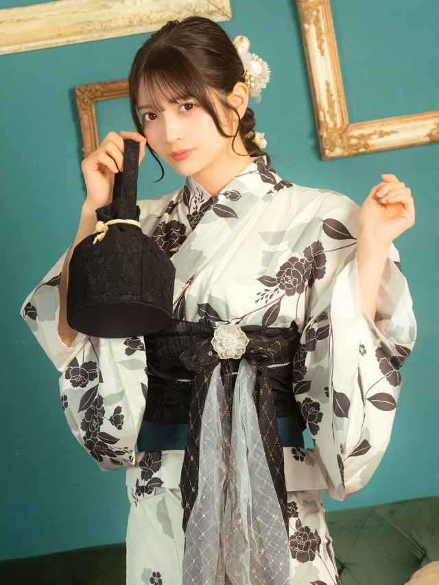 麻の葉 幾何学柄 紺地 レトロ 2点セット 黒嵜菜々子着用 イメージ4