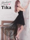 イメージ画像3 キャバドレス 安い Tika ティカ ゆんころ着用 フラワー レース チュール ロングテール タイト ミニドレス ホワイト ブラック Mサイズ キャバ ドレス タイトドレス ミニ 膝丈 可愛い 白 黒 通販
