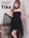 イメージ画像4 キャバドレス 安い Tika ティカ ゆんころ着用 フラワー レース チュール ロングテール タイト ミニドレス ホワイト ブラック Mサイズ キャバ ドレス タイトドレス ミニ 膝丈 可愛い 白 黒 通販