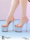 キャバヒール メイン画像 ラメインキラキラハイヒールクリアサンダル