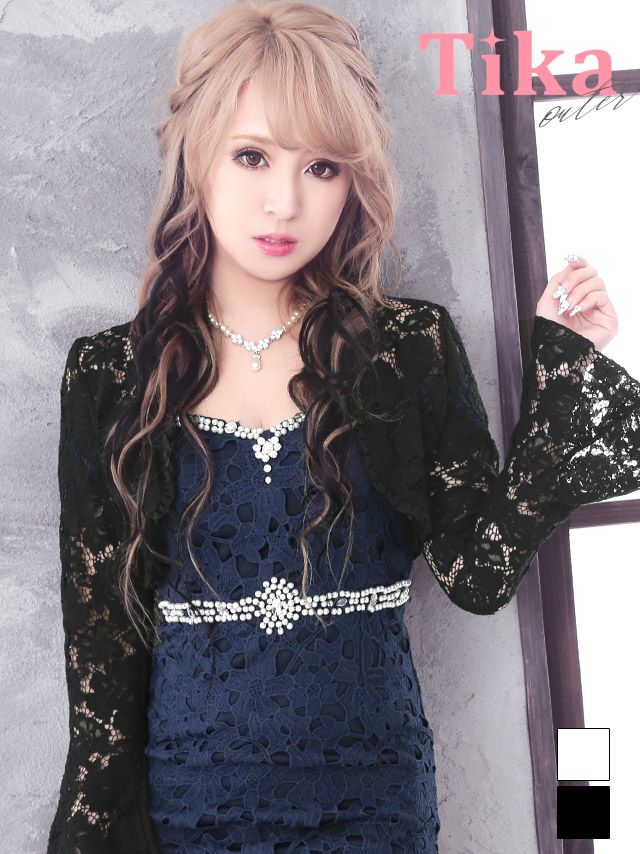 メイン画像 総レースベルスリーブ長袖ボレロ