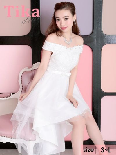 [SALE] オフショルダーチュールスカート...
