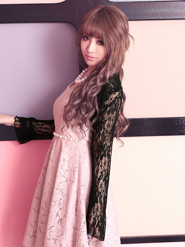 イメージ画像1 花柄総レース長袖ボレロ