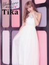 ワケありセール Tika ティカ 胸元透け刺繍レースホルターネックロングドレス (ホワイト/レッド/ブラック)(Mサイズ)
