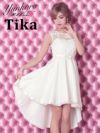 イメージ画像3 キャバドレス 安い Tika ティカ ゆんころ着用 花柄 刺繍 オーガンジー ロングテールドレス ホワイト レッド ネイビー ブラック Mサイズ キャバ ドレス 可愛い 白 赤 紺 黒 通販