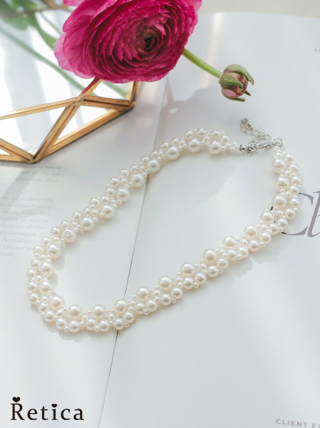 パール重ねネックレス