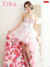 Angel-R エンジェルアール 高級花柄モチーフ贅沢ビジューフリルロングテールドレス