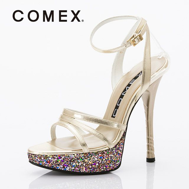 キャバヒール メイン画像 グリッターラメストラップサンダル