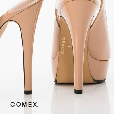 キャバヒール イメージ4 美フォルムピンクベージュバックストラップレザーサンダル