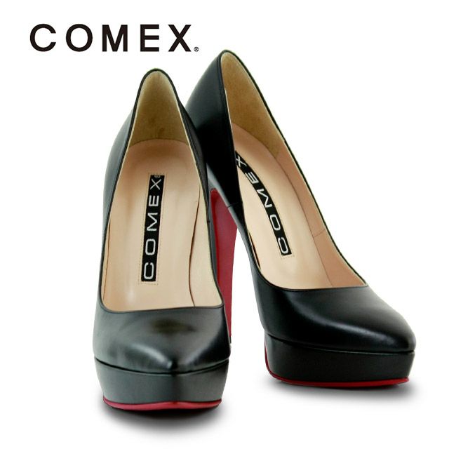 キャバヒール メイン画像 ワンカラーシンプルポインテッドトゥレザーパンプス