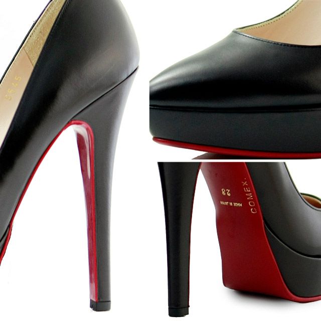 キャバヒール イメージ4 ワンカラーシンプルポインテッドトゥレザーパンプス