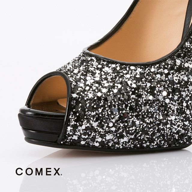 キャバヒール イメージ4 グリッターラメオープントゥキラキラハイヒールパンプス