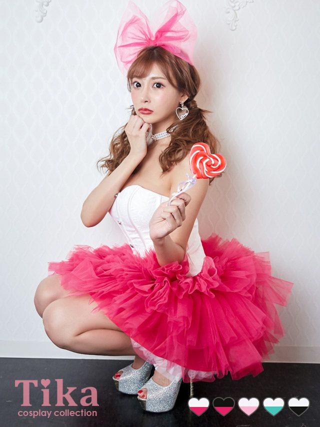 コスプレ衣装 アメリカンパーティーガールボリュームスカート ハロウィン コスプレ2点セット