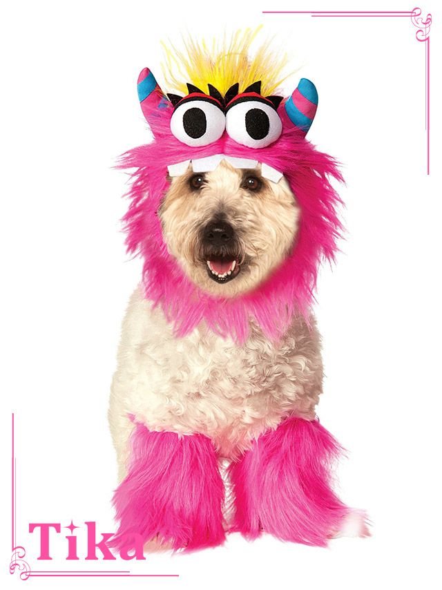 コスプレ衣装 ペット用 ピンクモンスタードッグハロウィン コスプレ   小型犬~中型犬