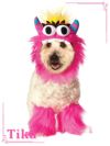 コスプレ衣装 ペット用 ピンクモンスタードッグハロウィン コスプレ   小型犬~中型犬