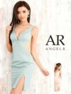 Angel-R エンジェルアール 高級シースルーデザインノースリーブ深Vネックタイトミニドレス