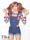 コスプレ衣装 ディズニー ナイトメアキラードール映画キャラクター ハロウィン コスプレ3点セット