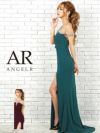 Angel-R エンジェルアール 高級デコルテ&スリーブシースルータイトロングドレス