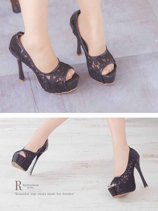 キャバヒール イメージ1 レースパンプス