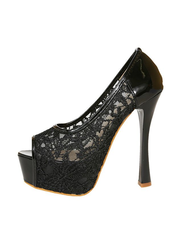 キャバヒール イメージ3 レースパンプス