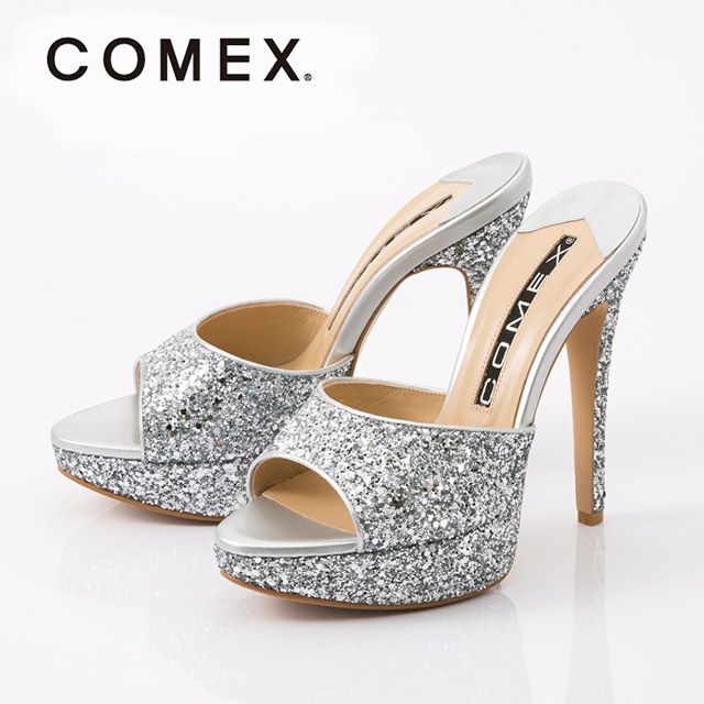 キャバヒール イメージ1 グリッターキラキラハイヒールサンダル