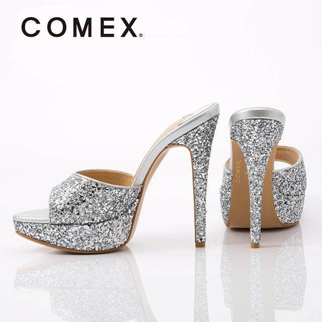 キャバヒール イメージ2 グリッターキラキラハイヒールサンダル