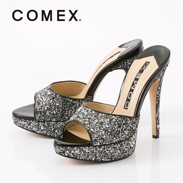 キャバヒール イメージ1 グリッターキラキラハイヒールサンダル