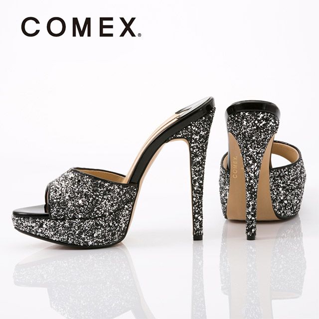 キャバヒール イメージ2 グリッターキラキラハイヒールサンダル