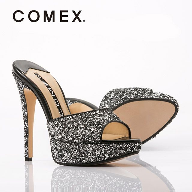 キャバヒール イメージ3 グリッターキラキラハイヒールサンダル