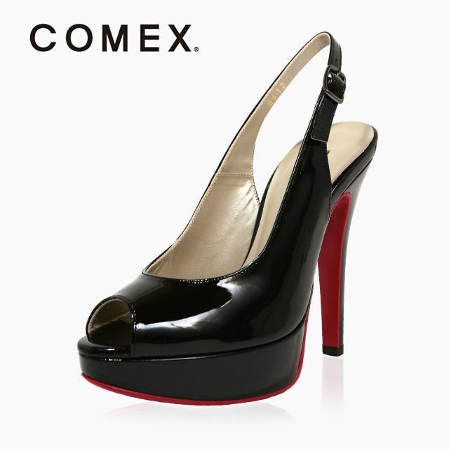 キャバヒール メイン画像 美フォルムバックストラップレザーハイヒールサンダル