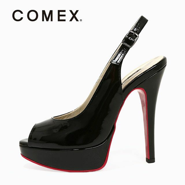 キャバヒール イメージ1 美フォルムバックストラップレザーハイヒールサンダル