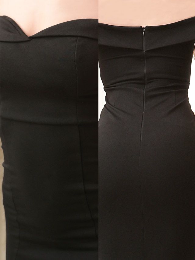 イメージ画像11   キャバドレス ロング  Tika ティカ ゆんころ着用 オフショル マーメード ロングドレス ホワイト ピンク チェリーピンク レッド ブルー パープル ブラック S?XLサイズ キャバ ドレス 大きいサイズ エレガント ロングワンピース 白 赤 青 紫 黒 通販