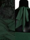 イメージ画像8 キャバドレス ロング  Tika ティカ さくりな着用 胸元 ブラックレース ホルターネック ロングドレス ホワイト レッド グリーン S?XXXLサイズ キャバ ドレス 大きいサイズ エレガント ロングワンピース 白 赤 緑 通販