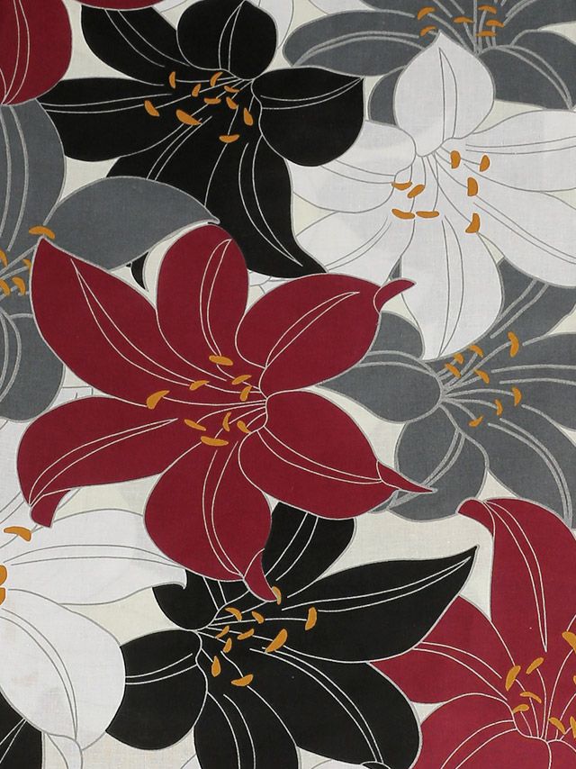 イメージ画像9 浴衣セット レディース Tika ティカ 久保七瀬着用 レトロ4色百合柄 ゆかた3点セット 浴衣+平帯or造り帯+下駄 浴衣 選べる帯 可愛い かわいい レトロ モダン 大人 女性 女 安い 通販