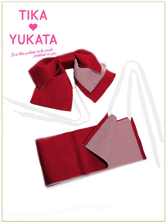 イメージ画像14 浴衣セット レディース Tika ティカ 藤川沙弥着用 レトロ椿 ゆかた3点セット 浴衣+平帯or造り帯+下駄 浴衣 選べる帯 可愛い かわいい レトロ モダン 大人 女性 女 安い 通販