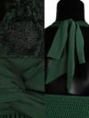  ワケありセール Tika ティカ 胸元ブラックレース ホルターネックロングドレス (ホワイト/レッド/グリーン) (Sサイズ/Mサイズ/Lサイズ/XLサイズ/XXLサイズ/XXXLサイズ)