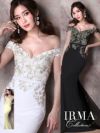 IRMA イルマ 高級フラワー刺繍デザインマーメイドラインタイトロングドレス
