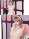 イメージ画像2 キャバドレス 韓国 [Tika/ティカ]門りょう着用 ツイード タイト ミニドレス ピンク ホワイト S?Lサイズ 韓国ドレス キャバ ドレス 大きいサイズ ミニ 膝丈 キャバワンピ 私服 シンプル ワンピース 通販