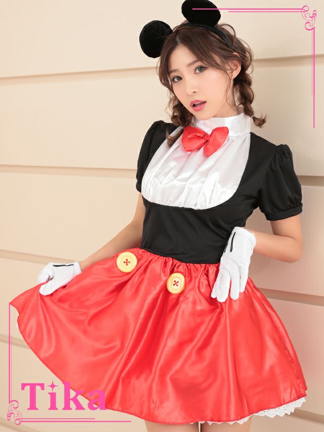 コスプレ衣装 ディズニー ミッキーマウス映画キャラクター ハロウィン コスプレ3点セット