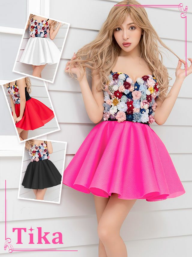 イメージ画像11 パニエ 安い Tika ティカ スカルデザインボリュームふわふわパニエ ホワイト レッド ブラック ボリューム カラー 白 赤 黒 大人 可愛い 人気 通販