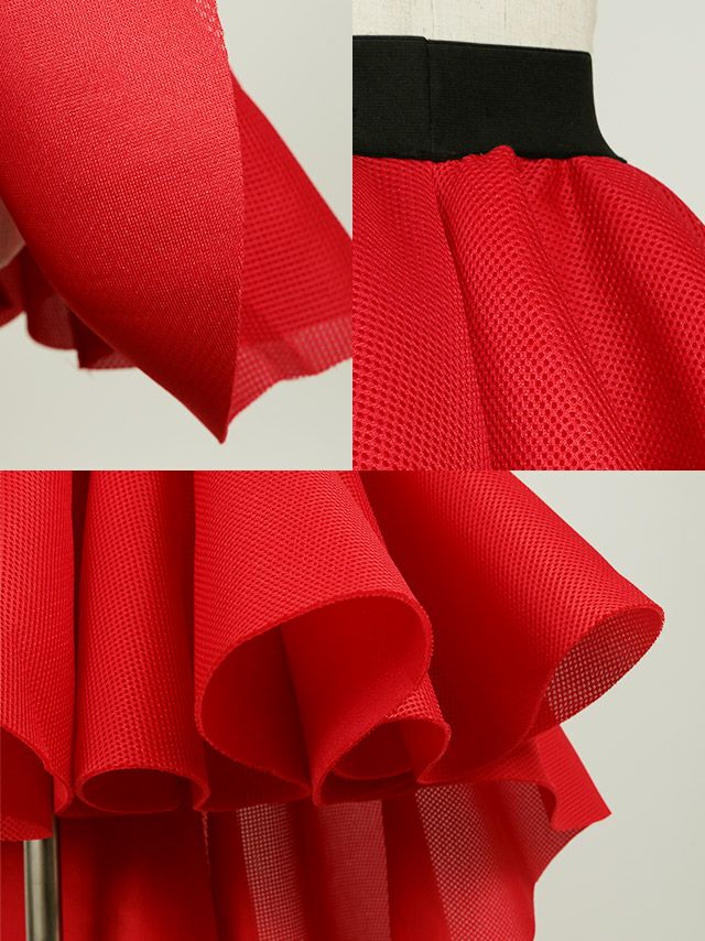 イメージ画像8 コスプレ スカート メッシュフィッシュテールフレアスカート ボリューム ダンス衣装 大人 可愛い 人気 安い 通販