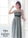 イメージ画像2 キャバドレス ロング  Tika ティカ 明日花キララ着用 ドット シースルー ウエスト リボン ロングドレス ブラック×ブラック ホワイト×ブラック キャバ ドレス エレガント ロングワンピース 白 黒 通販