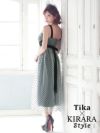 イメージ画像7 キャバドレス ロング  Tika ティカ 明日花キララ着用 ドット シースルー ウエスト リボン ロングドレス ブラック×ブラック ホワイト×ブラック キャバ ドレス エレガント ロングワンピース 白 黒 通販