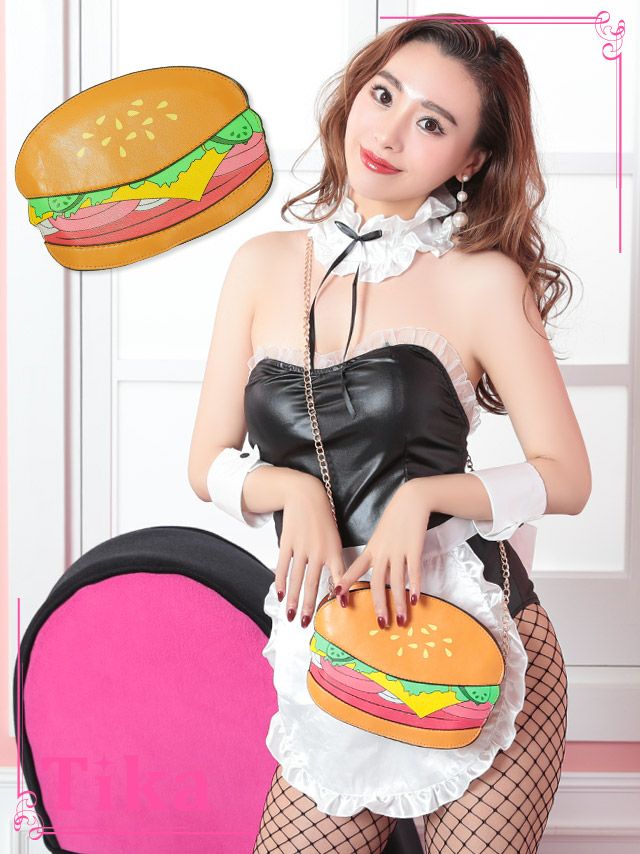 コスプレ衣装 コスプレ 小物 チェーン付きハンバーガー型バッグ