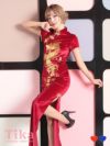 コスプレ衣装 ロングチャイナドレス ハロウィン コスプレ1点セット