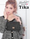 イメージ画像3 キャバドレス 大きいサイズ Tika ティカ ゆんころ着用 ツイード 切り替え ペプラム タイト ミニドレス ホワイト×ブラック ブラック×ブラック S?XXLサイズ キャバ ドレス ナイトドレス ミニ ひざ丈 キャバ嬢 キャバクラ 通販