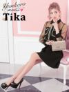 イメージ画像3 キャバドレス 安い Tika ティカ ゆんころ着用 デコルテ チュール ツイード ライン フレア ミニドレス ブラック Mサイズ Lサイズ キャバ ドレス 大きいサイズ ミニ 膝丈 可愛い 通販