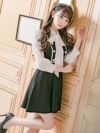 イメージ画像3 キャバドレス 安い Tika ティカ 関口さくら着用 シフォン ネックリボン モノトーン レトロ フレア Aライン ミニドレス ホワイト×ブラック S?Lサイズ キャバ ドレス 大きいサイズ フレアドレス ミニ 膝丈 可愛い 通販